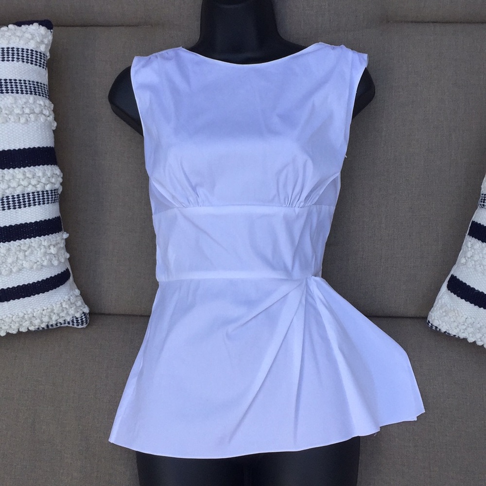 Prada White Sleeveless Blouse